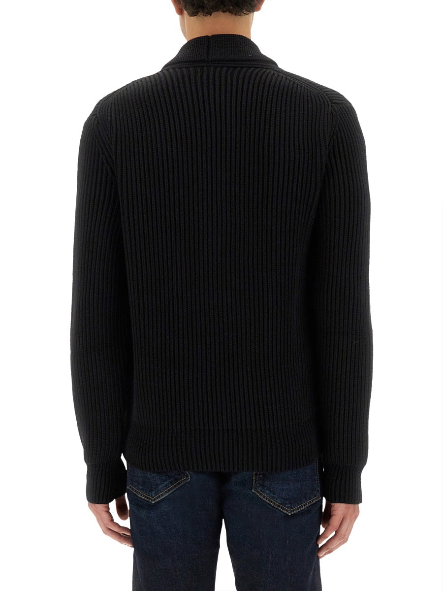 DOUBLE-BREASTED RIBBED KNIT CARDIGAN Tom Ford BLACK 50