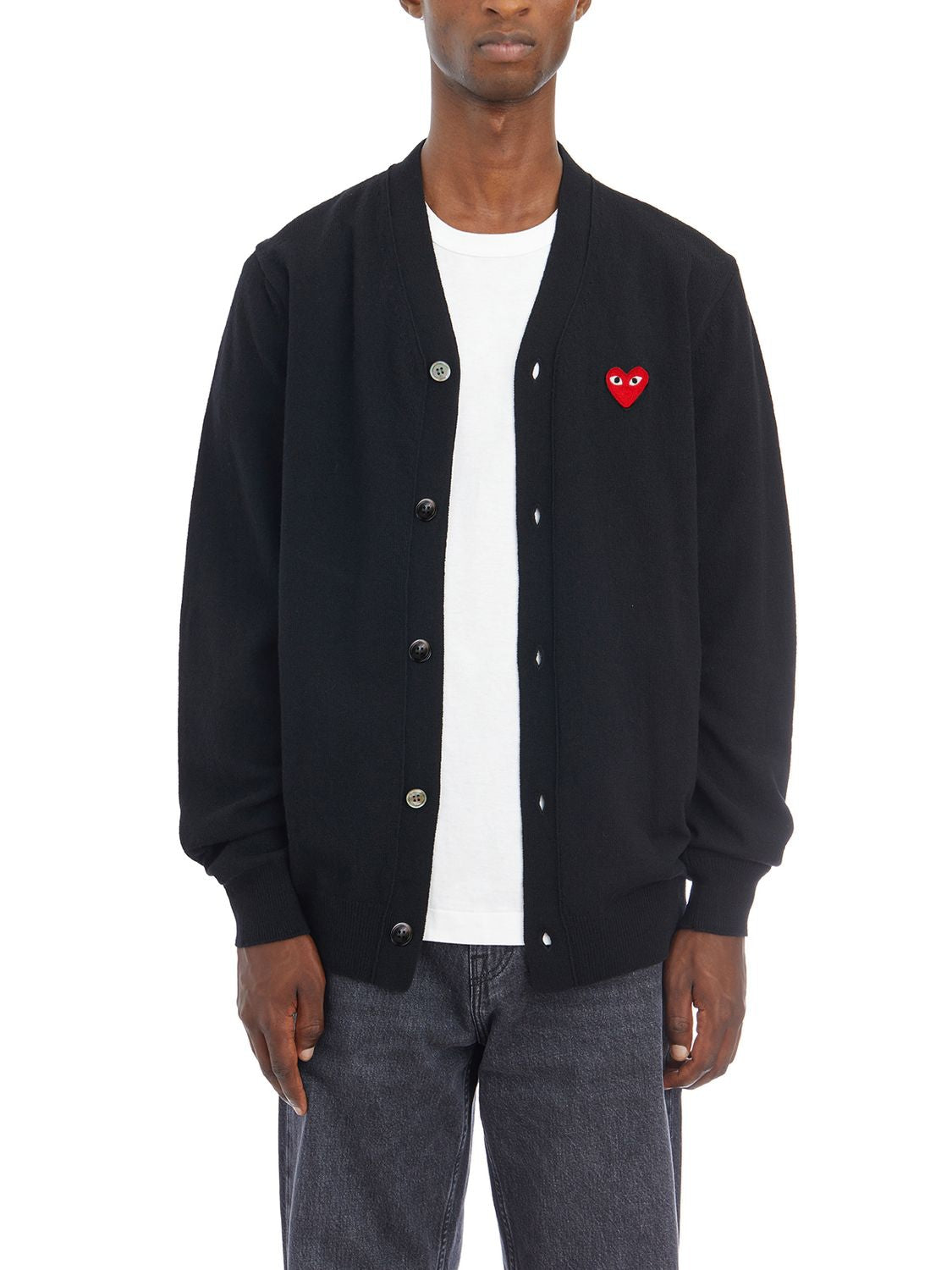 V-NECK LOGO CARDIGAN COMME DES GARÇONS PLAY