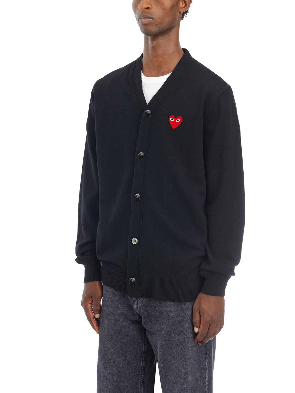 V-NECK LOGO CARDIGAN COMME DES GARÇONS PLAY