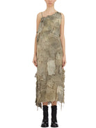 LONG DRESS WITH EMBROIDERY YEUNG CHIN GREY S
