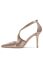 BRONZE LEATHER HEELED SHOES Lella Baldi