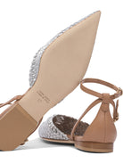 SILVER LEATHER BALLERINAS Lella Baldi