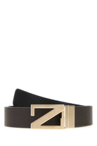 BROW LEATHER REVERSIBLE BELT Zegna BROWN 110