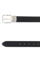 BLACK LEATHER REVERSIBLE BELT Zegna