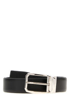 BLACK LEATHER REVERSIBLE BELT Zegna BLACK 110