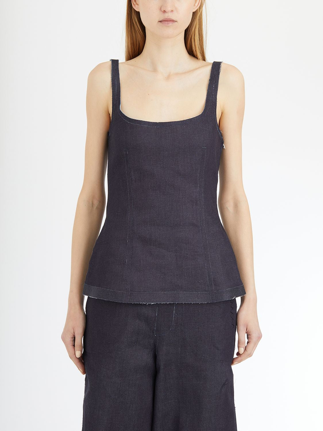 DENIM SHAPED TOP Marni BLUE 40