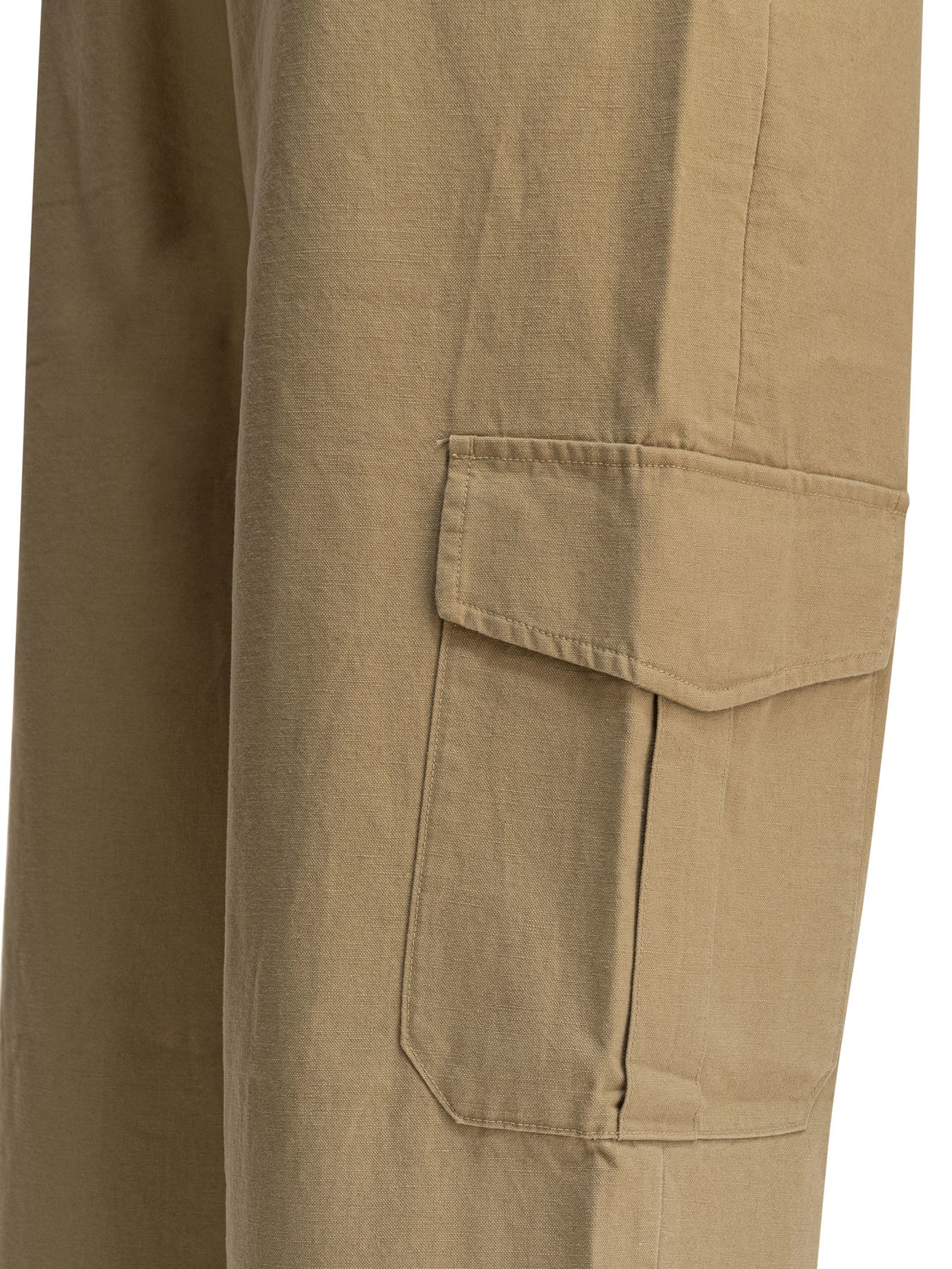 COTTON AND LINEN CARGO TROUSERS Vince
