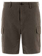 COTTON AND LINEN CARGO SHORTS Vince GREEN 36