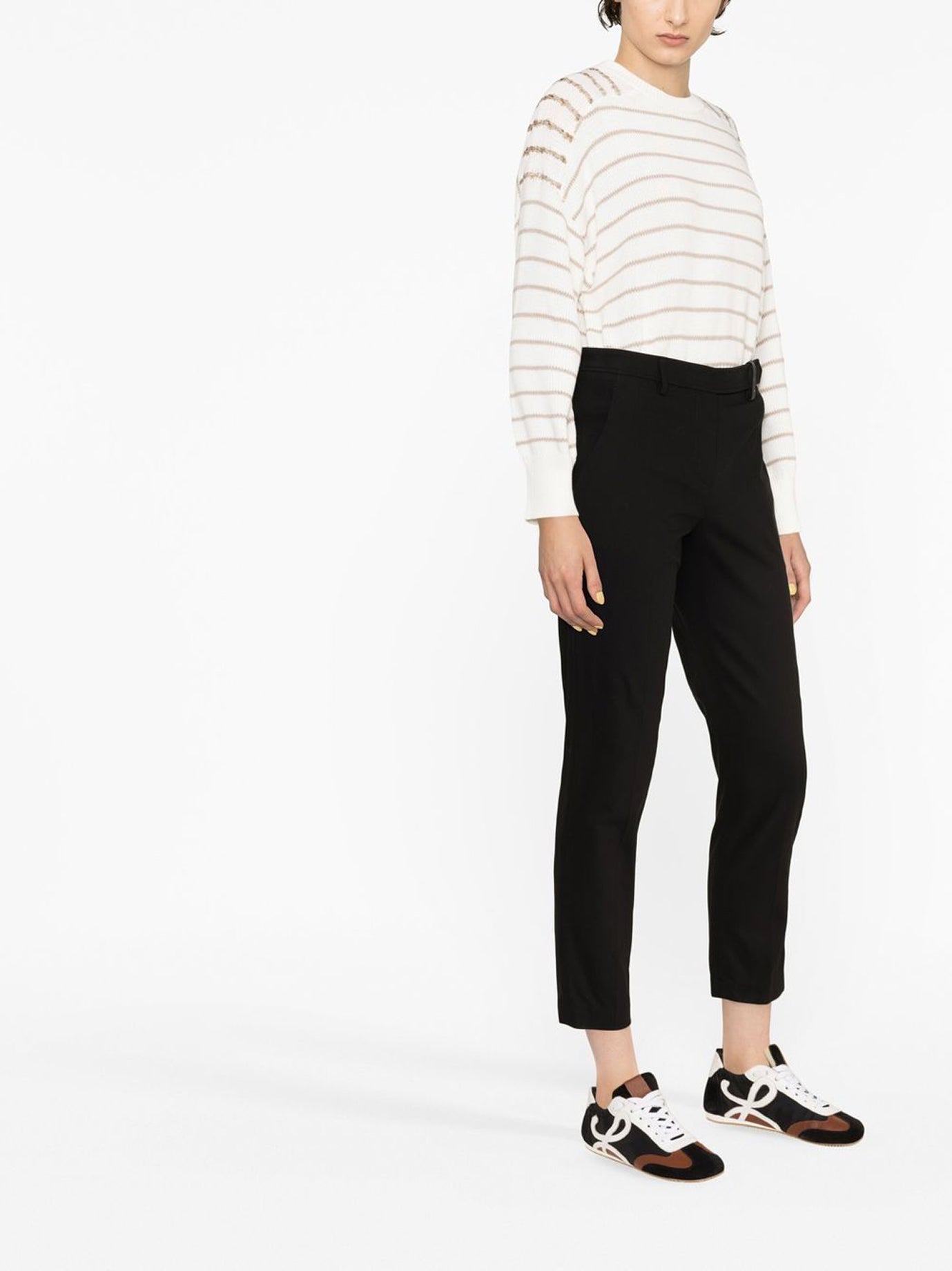 BLACK ELASTANE TROUSERS Brunello Cucinelli