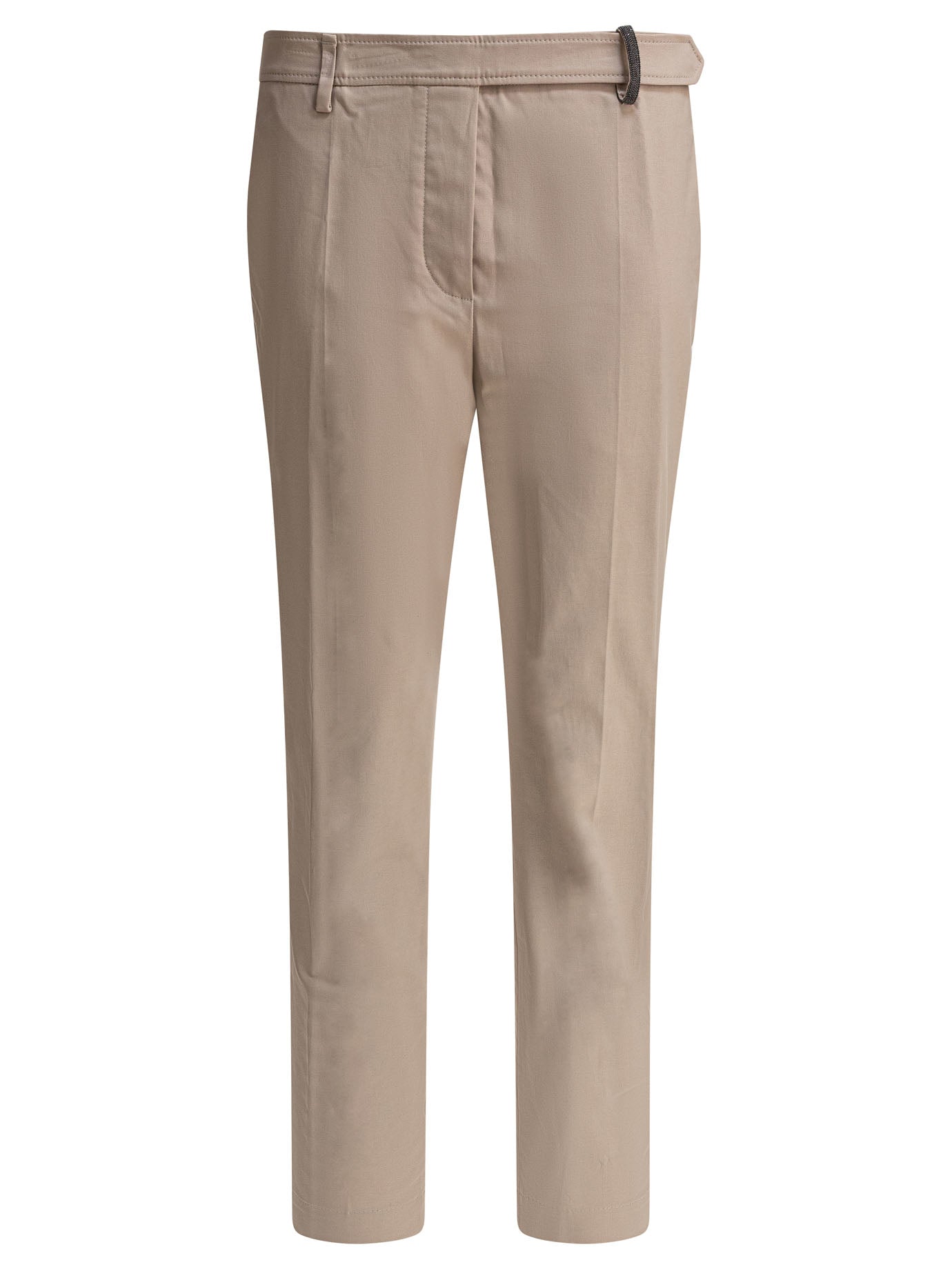 COTTON BEIGE TROUSERS Brunello Cucinelli BEIGE 44