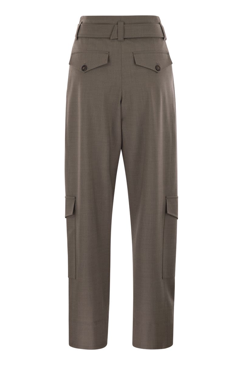 TROPICAL LUXURY WOOL UTILITY TROUSERS Brunello Cucinelli