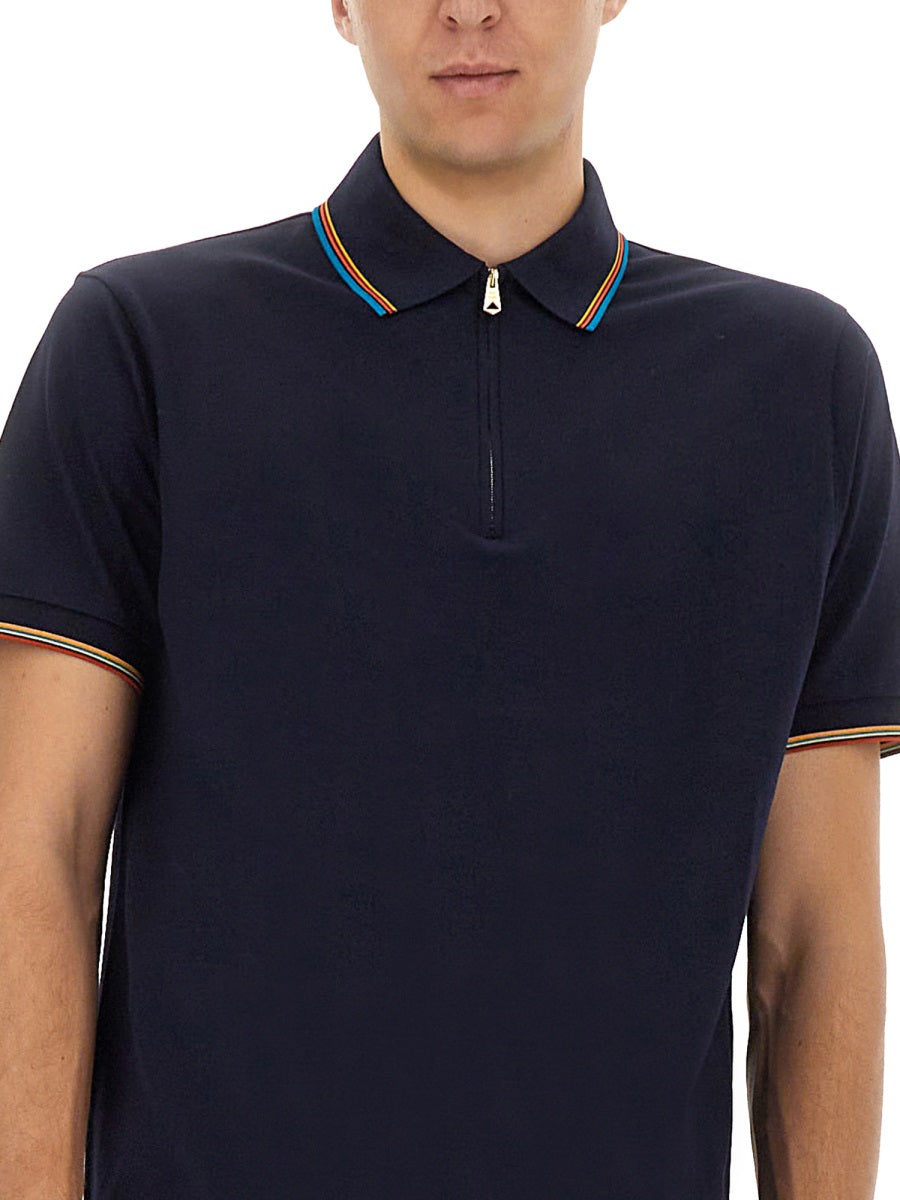 BLUE COTTON POLO SHIRTS Paul Smith