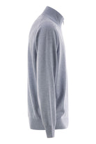 HIGH-NECKED CASHMERE SWEATER WITH ZIP OPENING Brunello Cucinelli