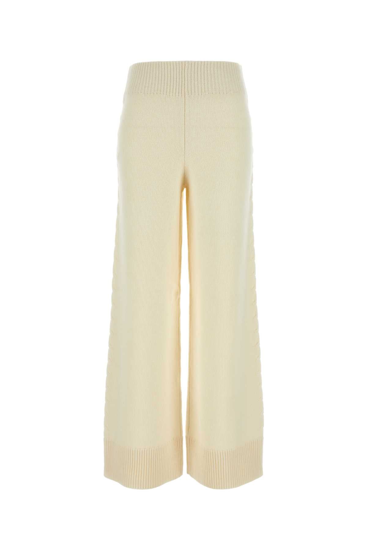 IVORY WOOL BLEND ASH WIDE-LEG PANT camilla and marc WHITE XS