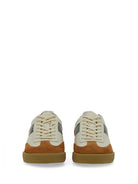 WHITE LEATHER NYLON SNEAKERS PS PAUL SMITH