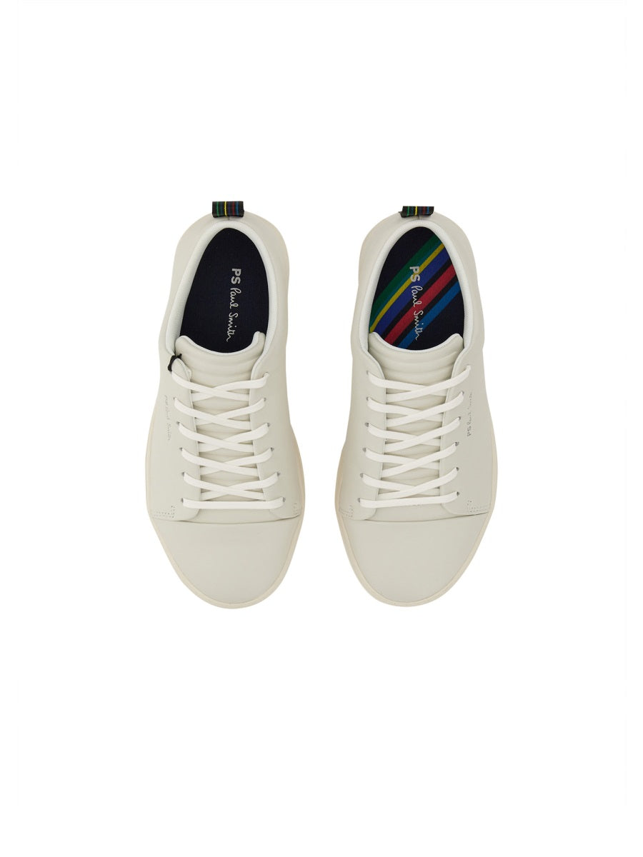 WHITE COW LEATHER SNEAKERS PS PAUL SMITH