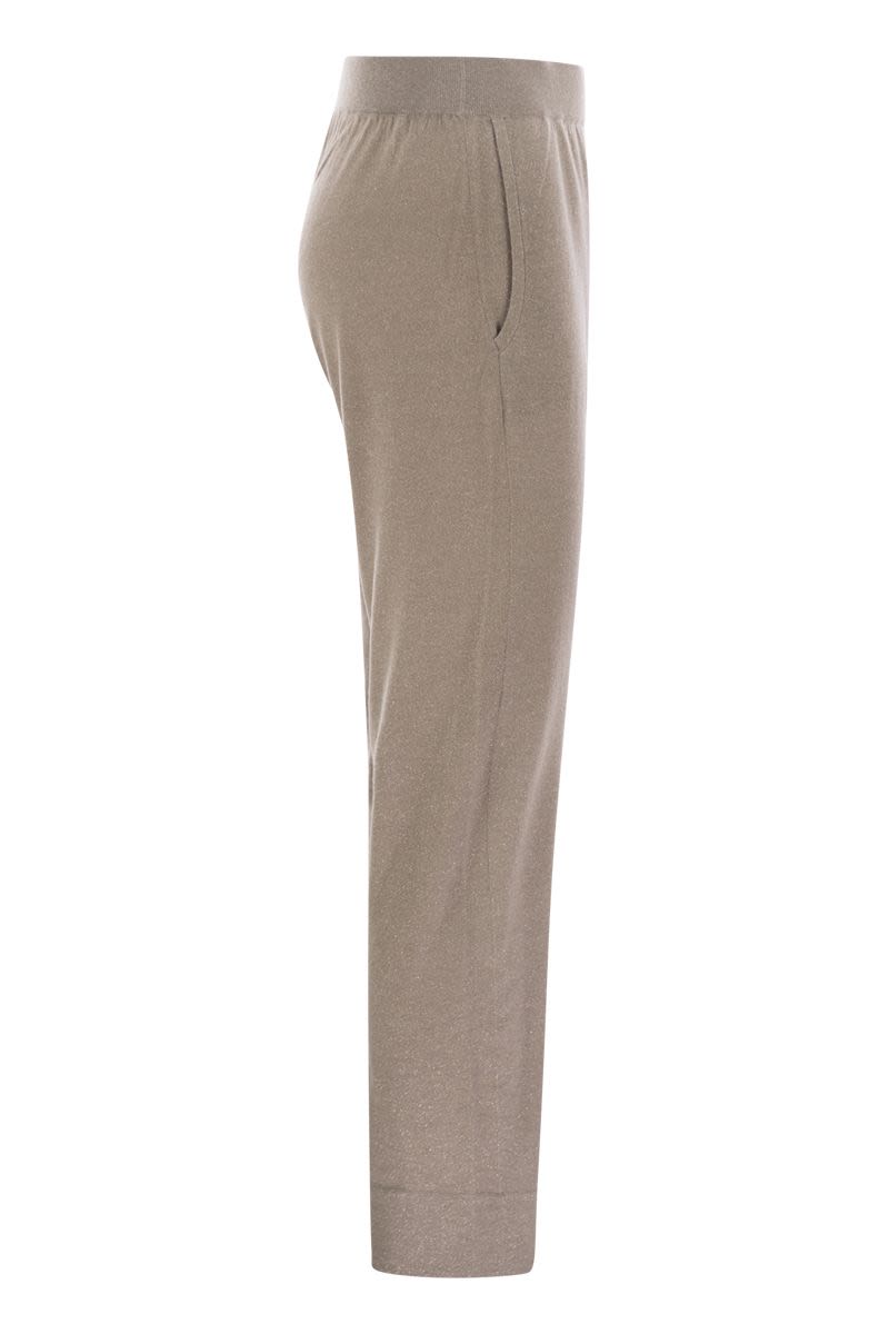 SPARKLING LIGHTWEIGHT CASHMERE AND SILK TROUSERS Brunello Cucinelli
