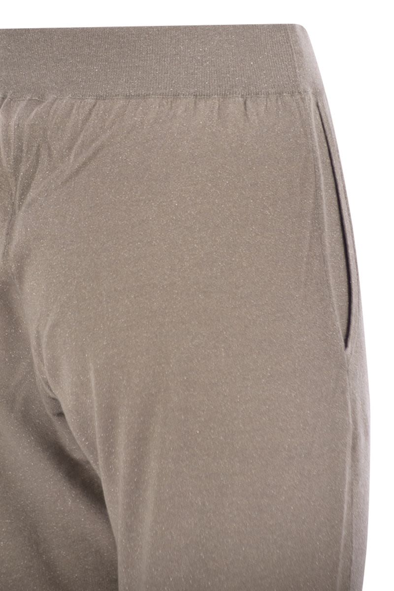 SPARKLING LIGHTWEIGHT CASHMERE AND SILK TROUSERS Brunello Cucinelli