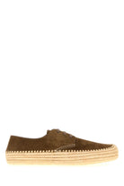 BROWN SUEDE RIO LACE-UP SHOES LOEWE BROWN 40