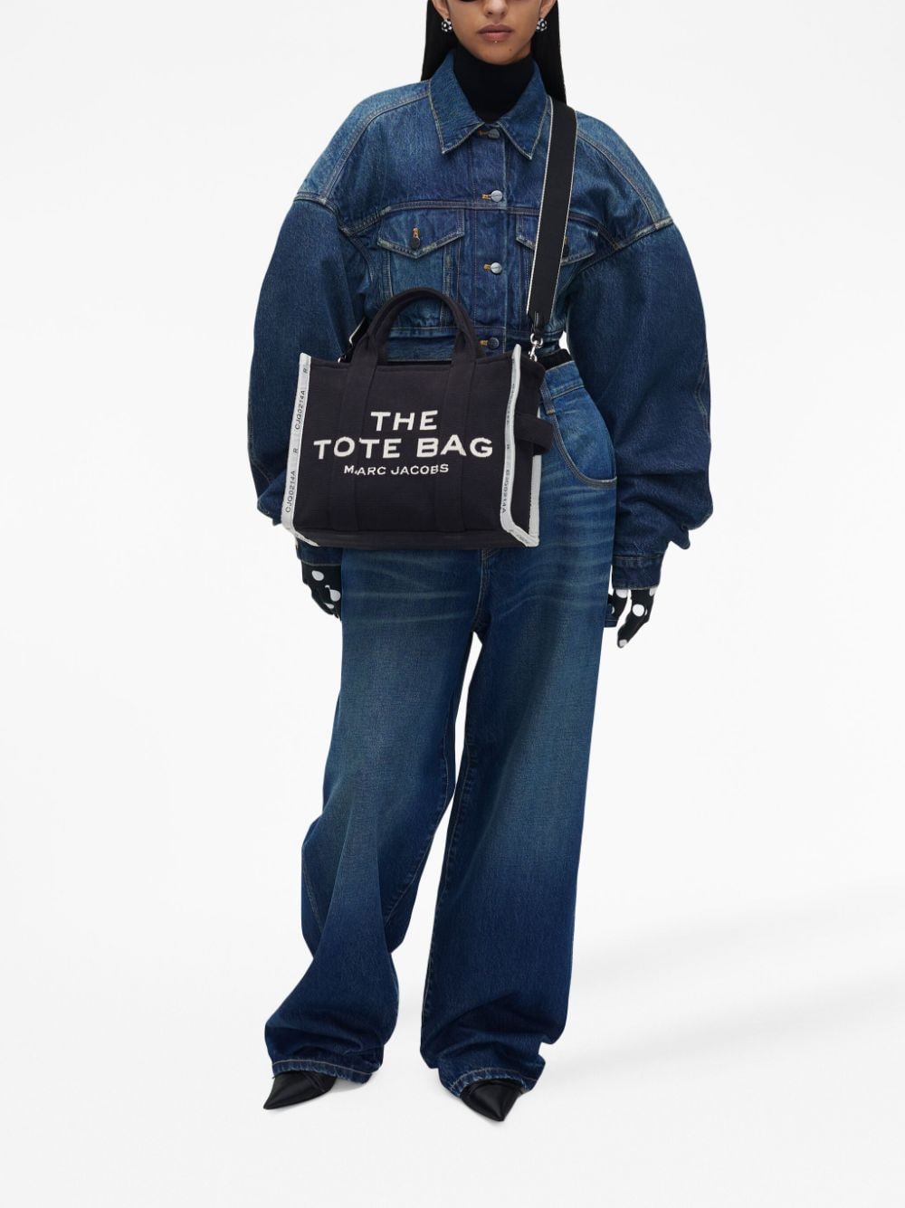 BLACK COTTON POLYESTER BAGS Marc Jacobs