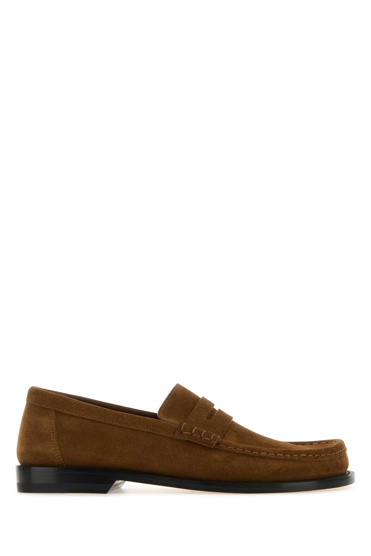 BROWN SUEDE CAMPO LOAFERS LOEWE BROWN 42
