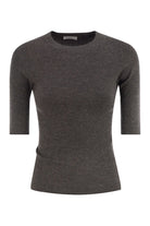 SPARKLING RIBBED CASHMERE SWEATER Brunello Cucinelli ANTHRACITE XS