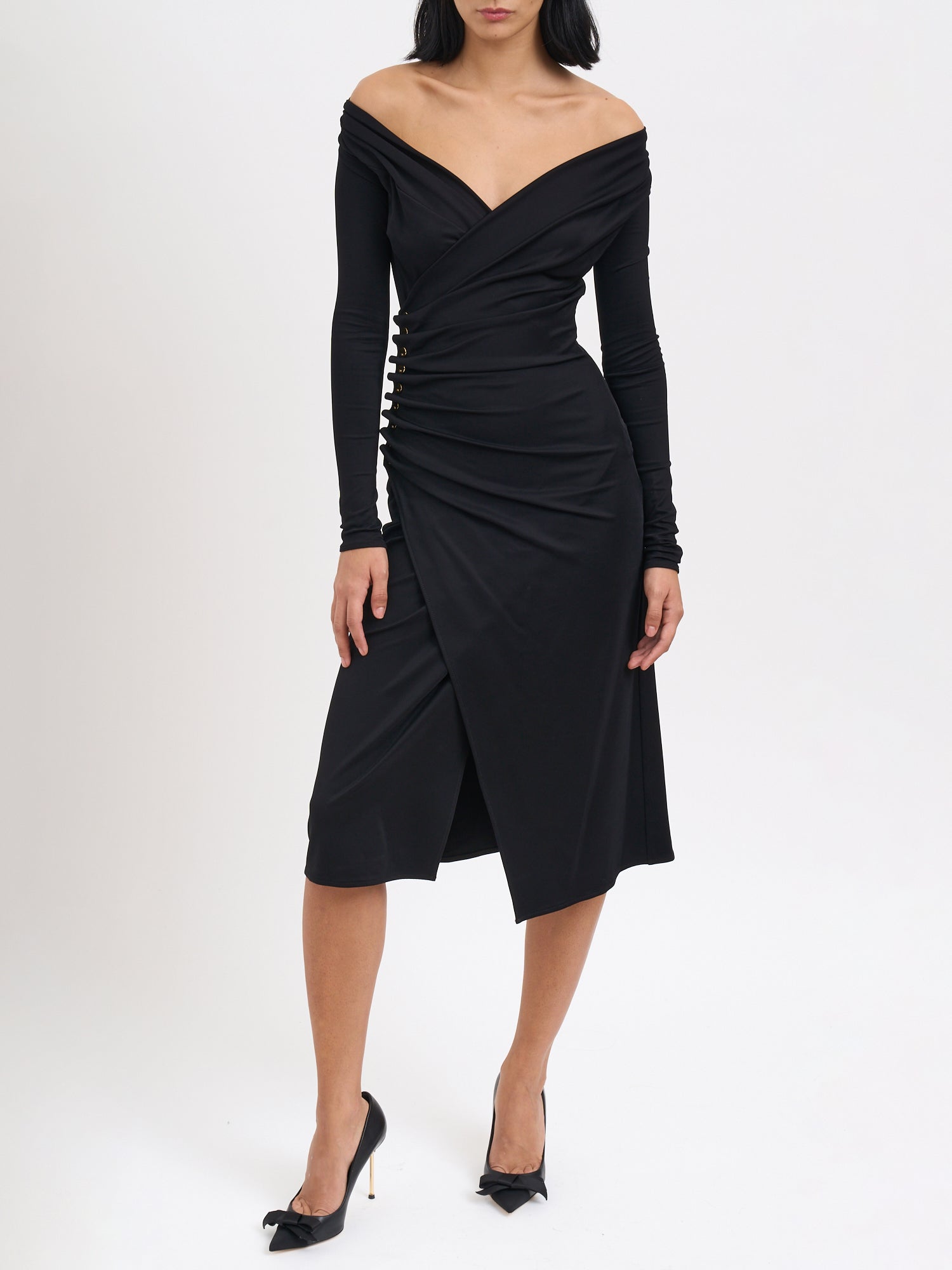 DRESS WITH JEWEL BUTTONS – Lord Taylor