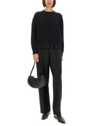 PLATINUM CREW-NECK JUMPER Fabiana Filippi BLACK 38
