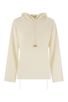 ENGLISH RIB CO HOODED SWEATER Fabiana Filippi WHITE 40