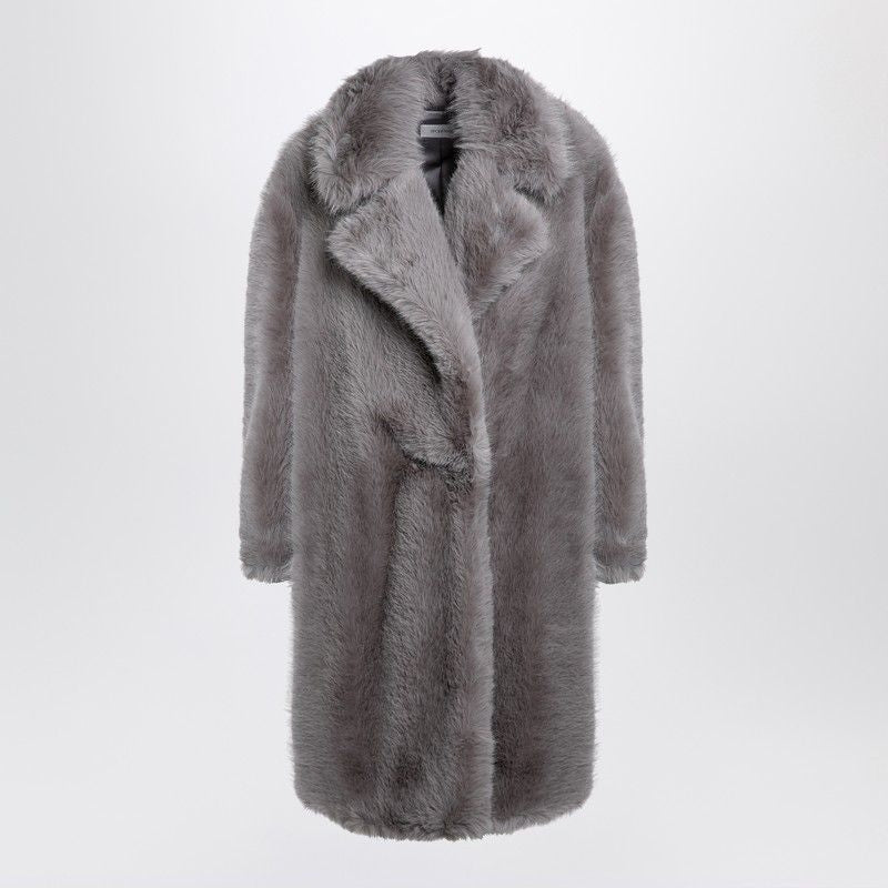 LIGHT GREY FAUX FUR COAT – Lord Taylor