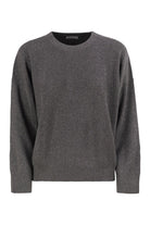 COTTON AND VISCOSE RIB SWEATER Brunello Cucinelli ANTHRACITE XS