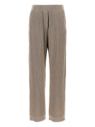 ENGLISH RIB COTTON AND VISCOSE PANTS Brunello Cucinelli BEIGE S
