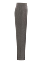 ENGLISH RIB COTTON AND VISCOSE PANTS Brunello Cucinelli