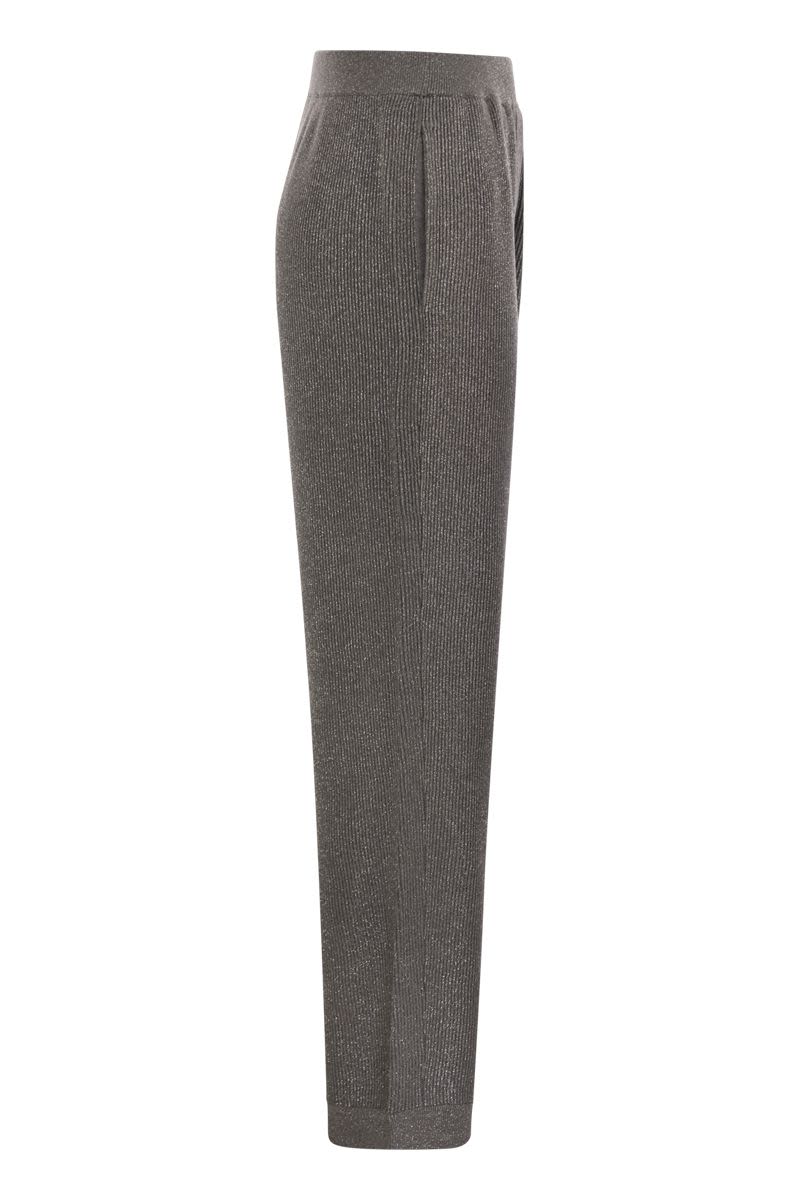 ENGLISH RIB COTTON AND VISCOSE PANTS Brunello Cucinelli