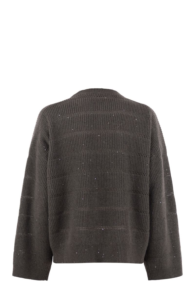 CASHMERE AND WOOL CREW-NECK SWEATER Brunello Cucinelli