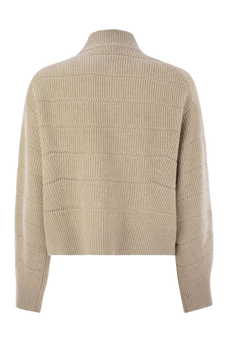 CASHMERE AND WOOL TURTLENECK SWEATER Brunello Cucinelli