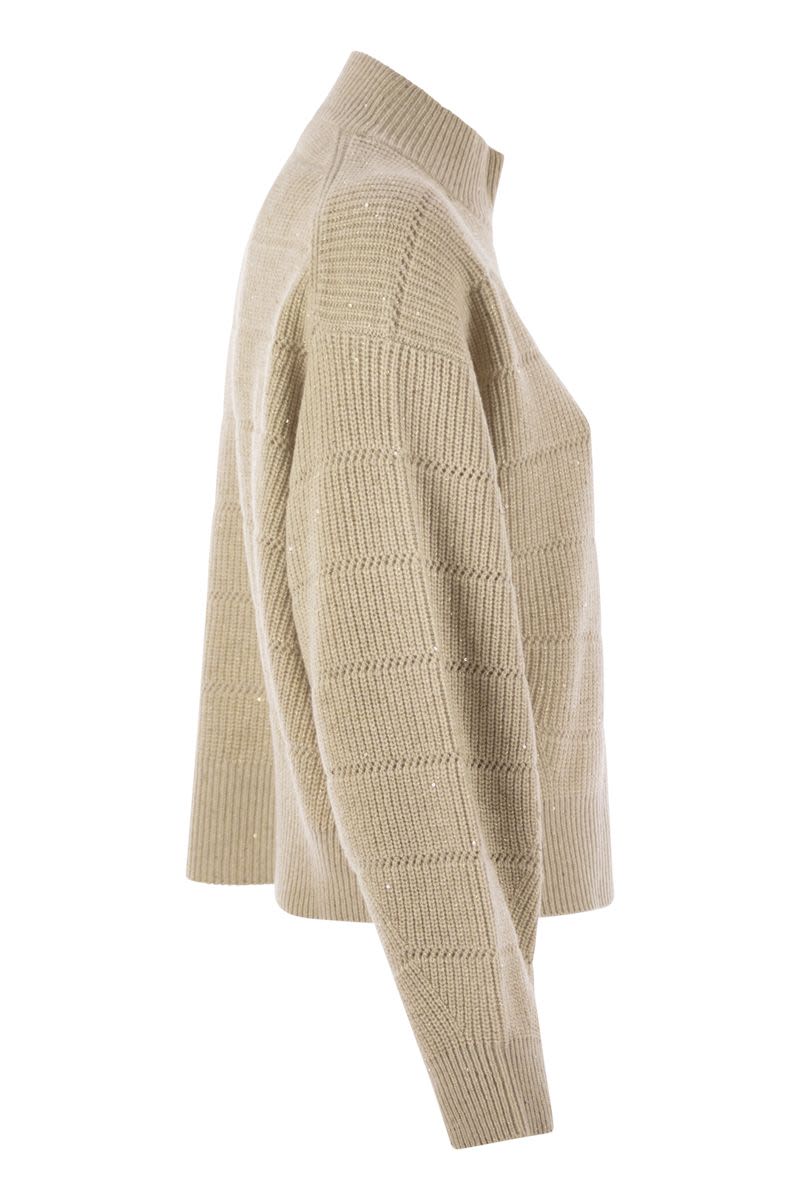 CASHMERE AND WOOL TURTLENECK SWEATER Brunello Cucinelli