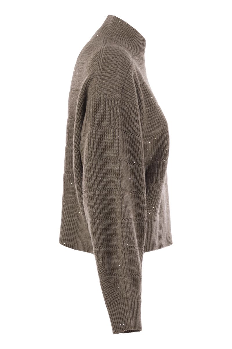 CASHMERE AND WOOL TURTLENECK SWEATER Brunello Cucinelli