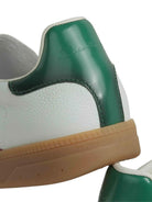 WHITE BLUE LEATHER SNEAKER Santoni