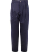 DOUBLE PIENCES CHINO TROUSERS Brunello Cucinelli BLUE 52