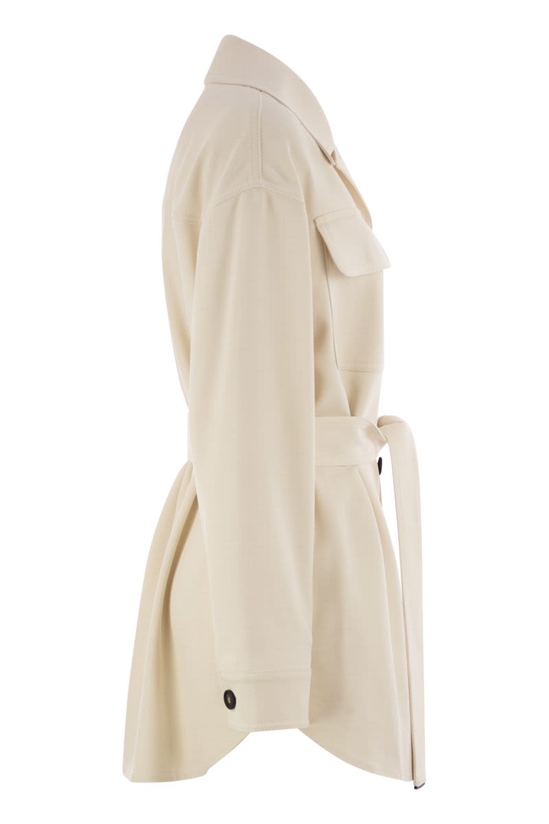 VISCOSE AND WOOL SAFARI JACKET Brunello Cucinelli