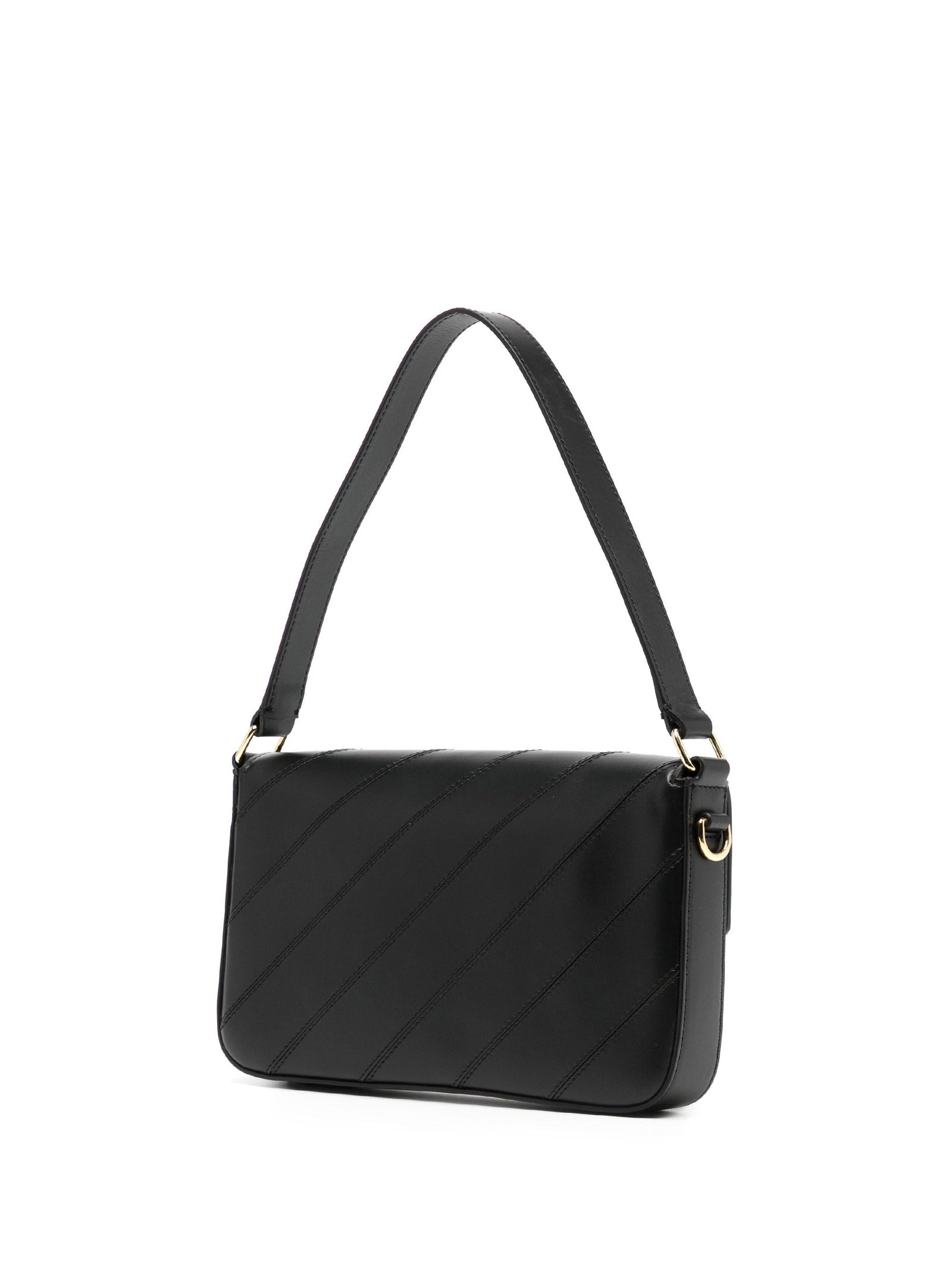 FLAP WAVE BLACK LEATHER SHOULDER BAG Missoni