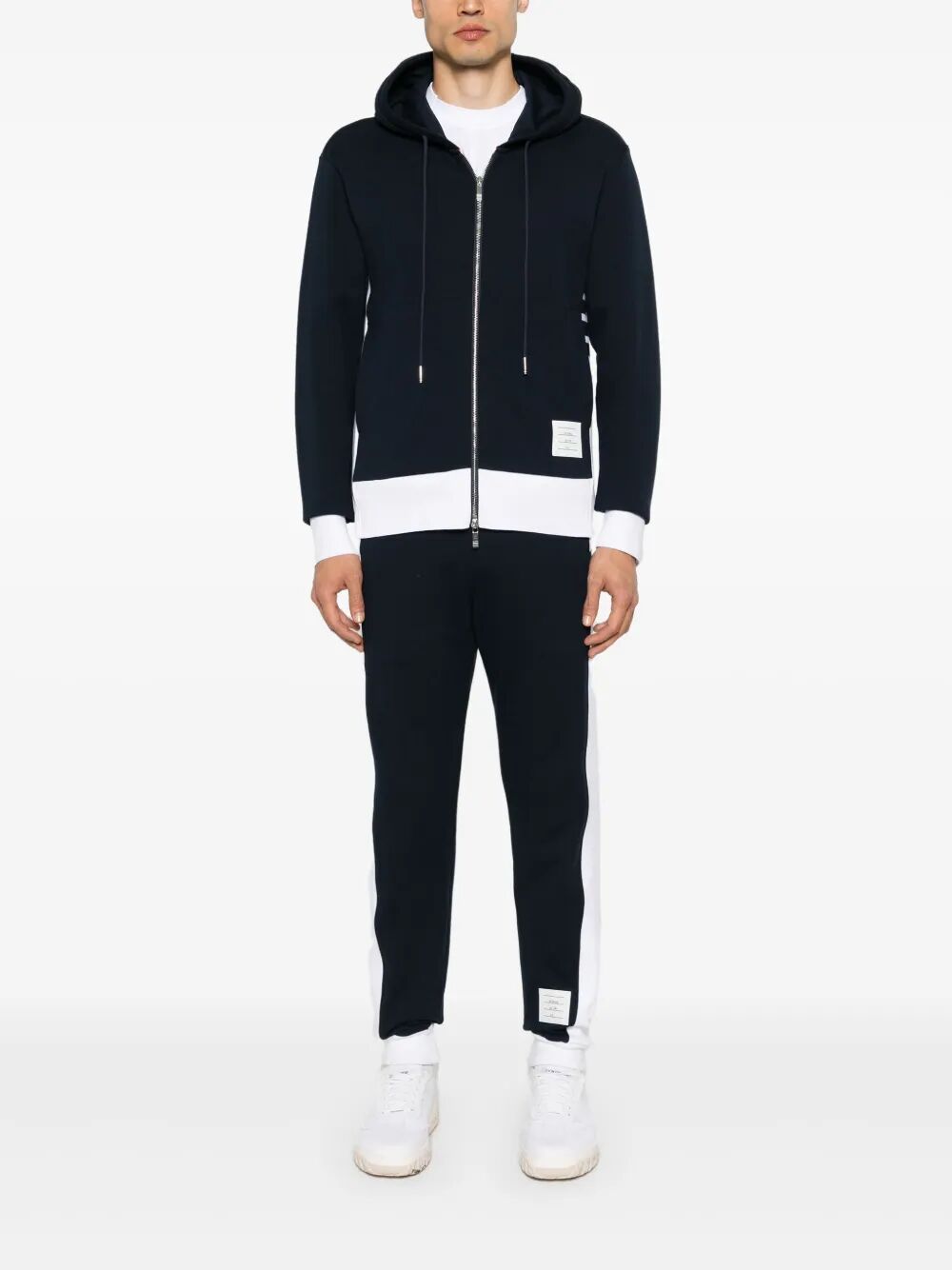 SWEATPANTS WITH ENGINEERED 4 BAR IN SOLID CLASSIC LOOPBACK JERSEY Thom Browne