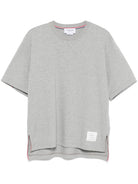 OVERSIZED COTTON T-SHIRT Thom Browne LIGHT GREY 4