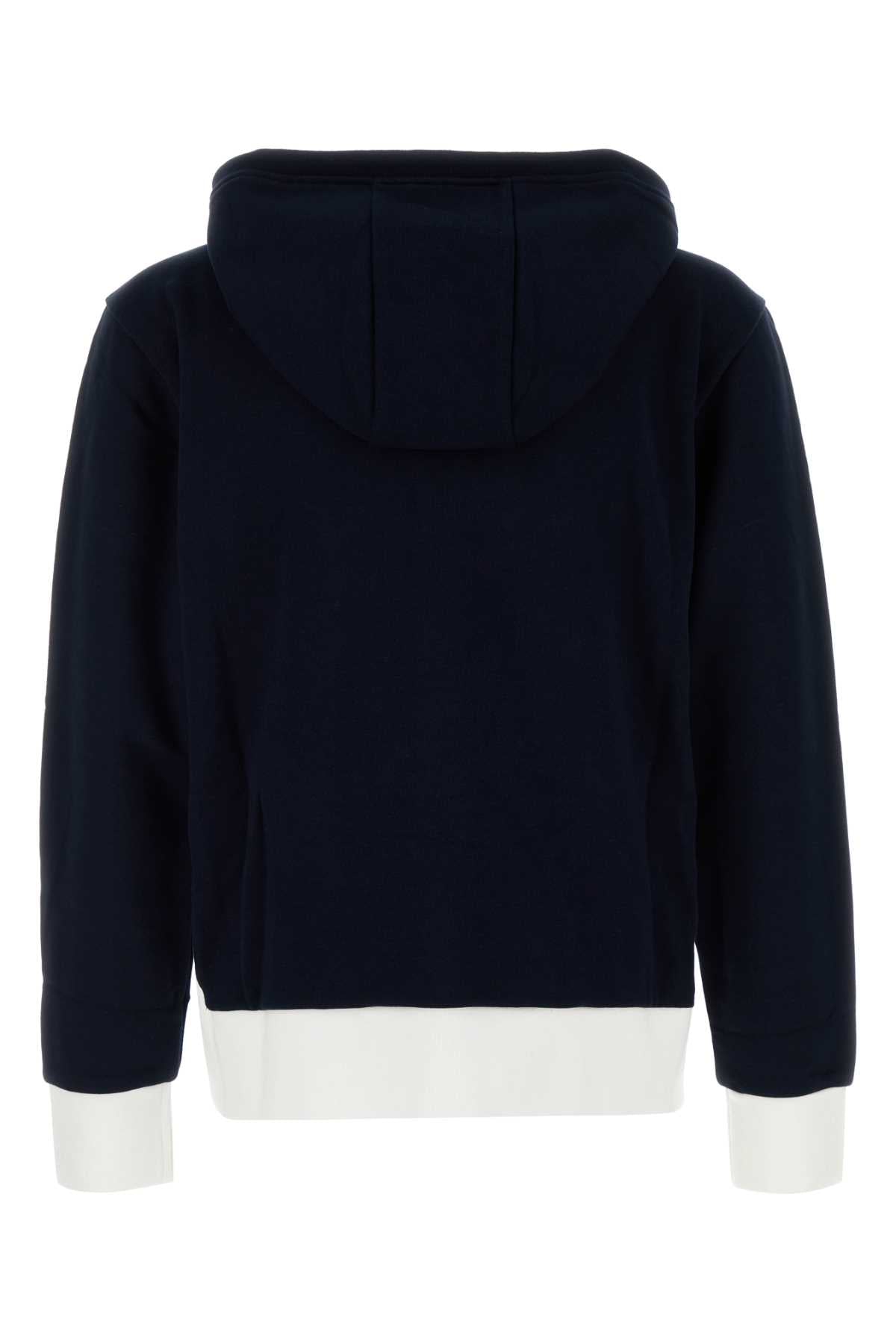 ZIP UP HOODIE WITH ENGINEERED 4 BAR IN COLOR BLOCKED SOLID CLASSIC LOOPBACK JERSEY Thom Browne