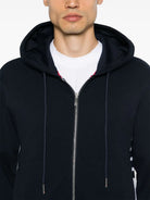 ZIP UP HOODIE WITH ENGINEERED 4 BAR IN COLOR BLOCKED SOLID CLASSIC LOOPBACK JERSEY Thom Browne