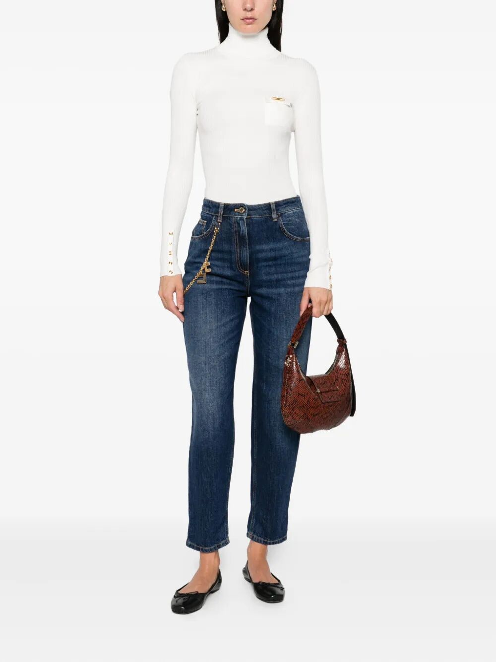 TURTLENECK RIBBED T-SHIRT Elisabetta Franchi