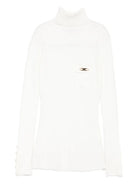 TURTLENECK RIBBED T-SHIRT Elisabetta Franchi WHITE 40