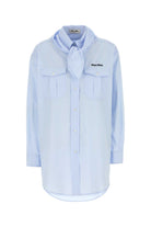 EMBROIDERED POPLIN SHIRT Miu Miu STRIPPED 46