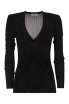 VISCOSE KNIT SHIRT WITH LOGO DETAILS Elisabetta Franchi BLACK 42